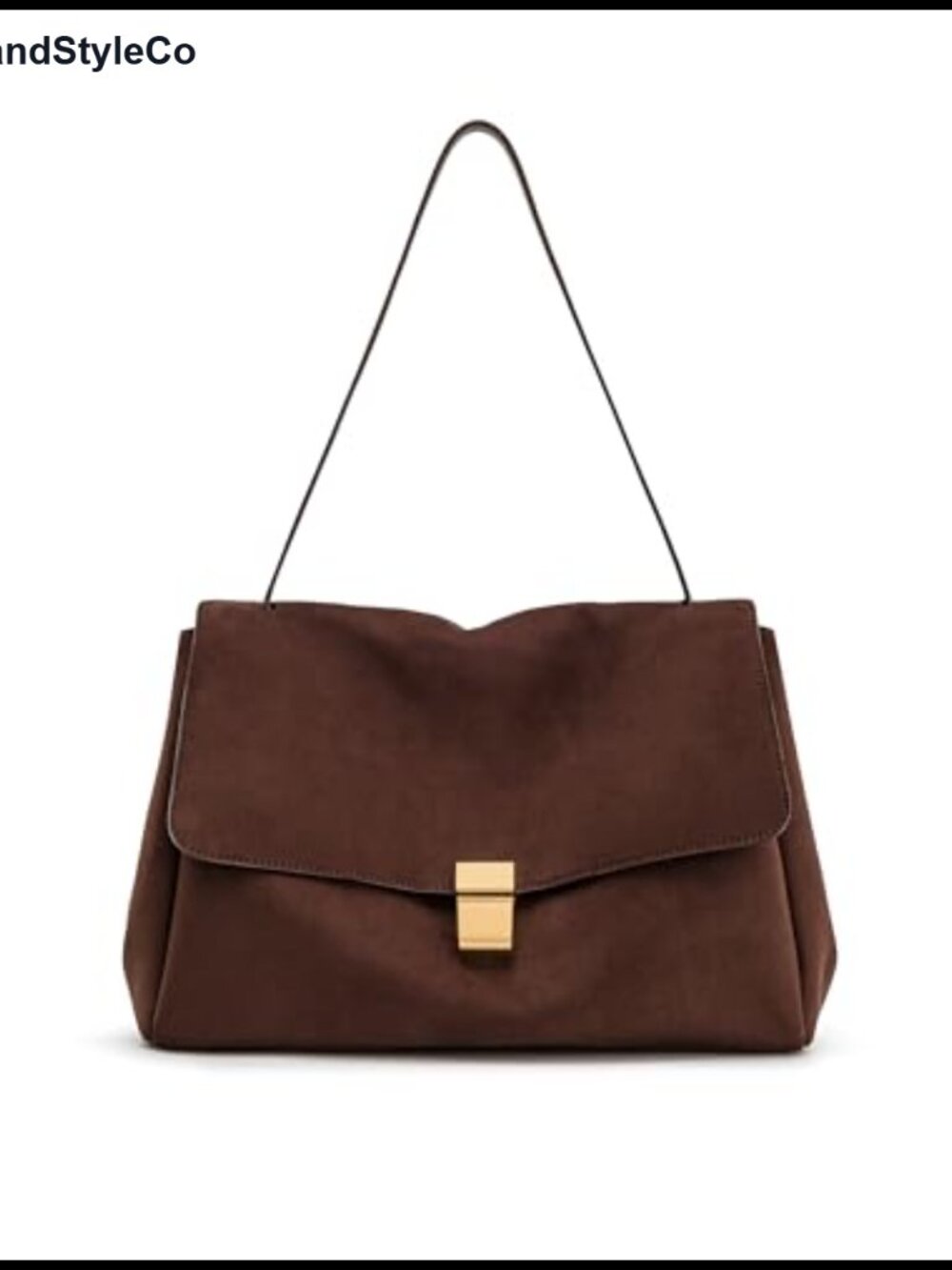 Faux Suede Satchel Shoulder Bag w/ Zip Pocket & 11" iPad Fit